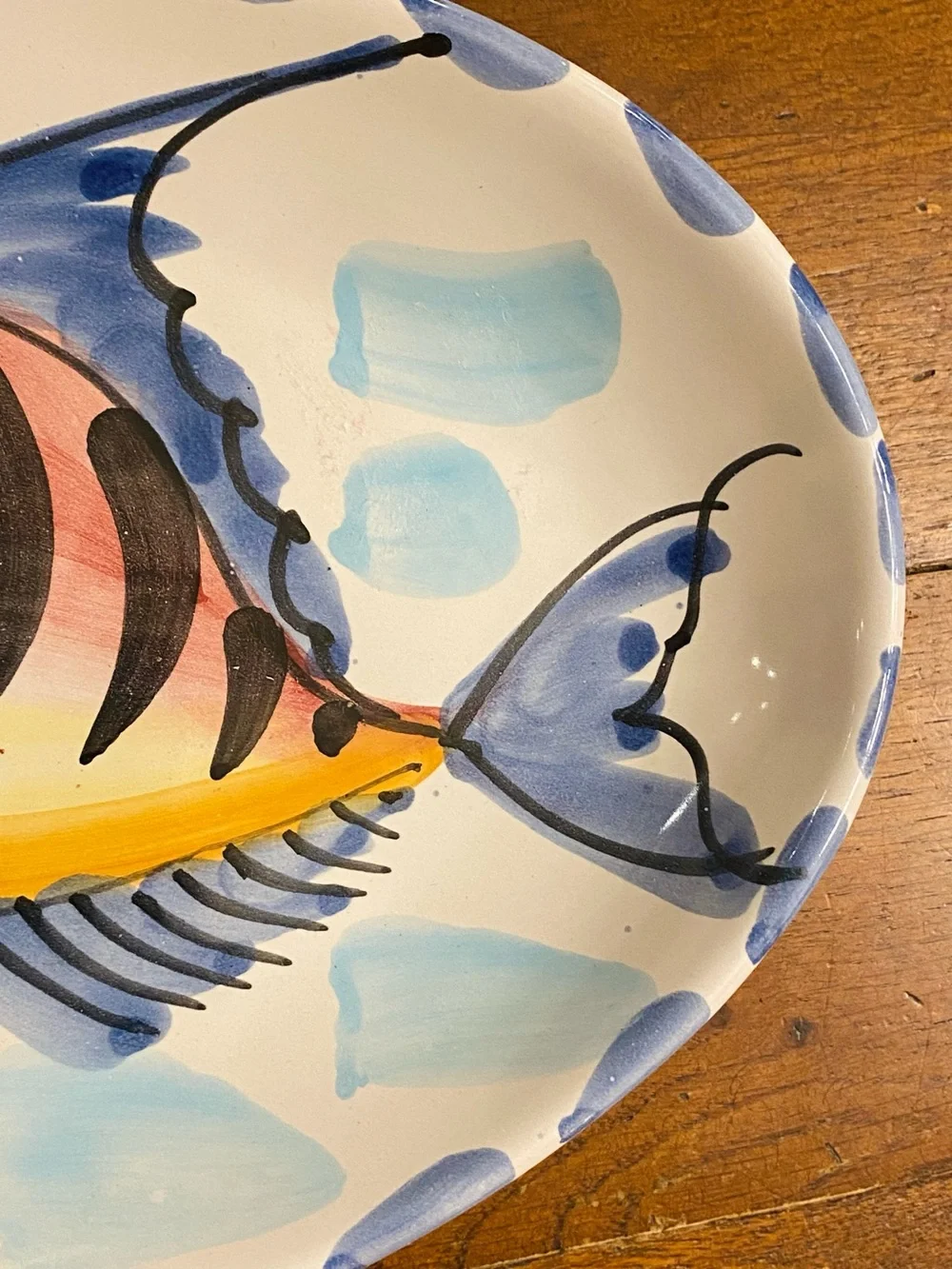 VTG Vietri Italy Al Mare Fish Serving Platter Dish Tray Hand Painted 10”